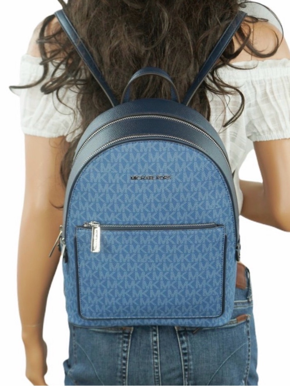MICHAEL KORS ADINA MEDIUM BACKPACK PVC/PEBBLED LEATHER